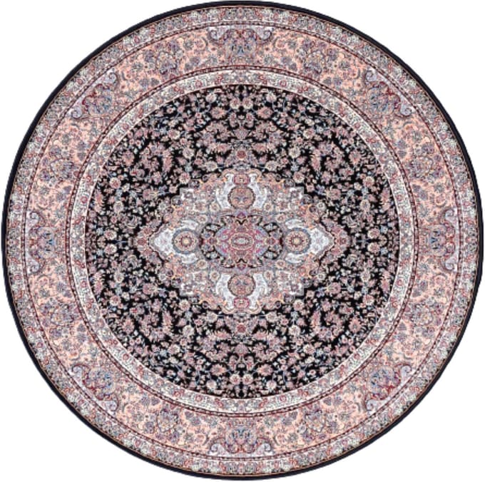 SusaStyle Perzisch Vloerkleed – Salari darkblue – Tapijt 250 cm – Rond