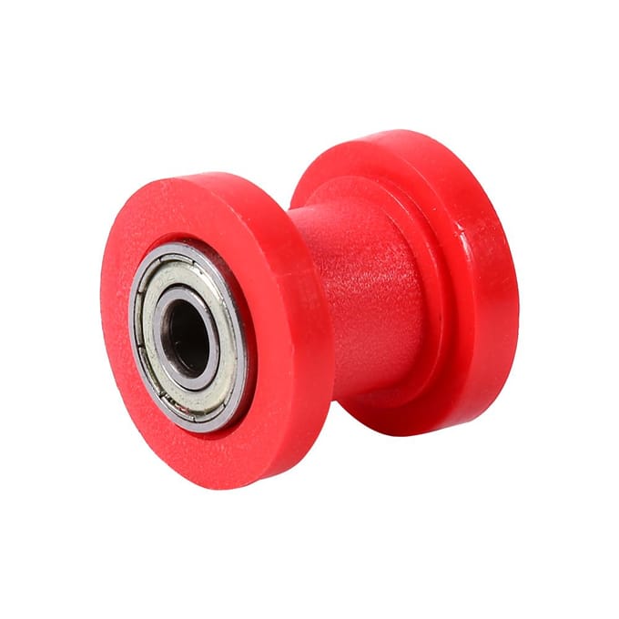 Roue tendeur guide coulisseau rouleau de chaîne 10 mm Pit Dirt Mini Moto Atv rouge