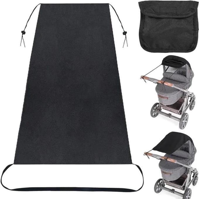 Garpex® Zonnescherm Kinderwagen - Verstelbaar - Waterdicht - Eenvoudig te bevestigen