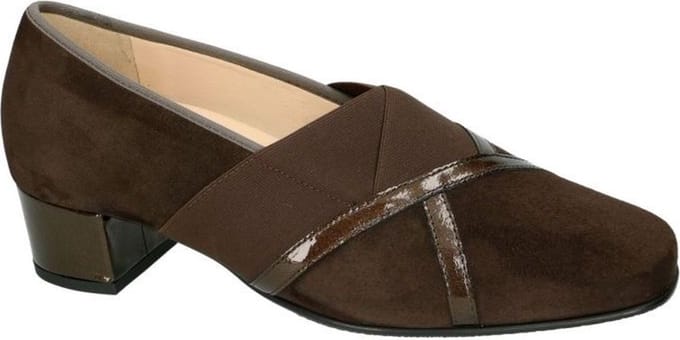 Hassia -Dames -  bruin donker - pumps & hakschoenen - maat 38.5