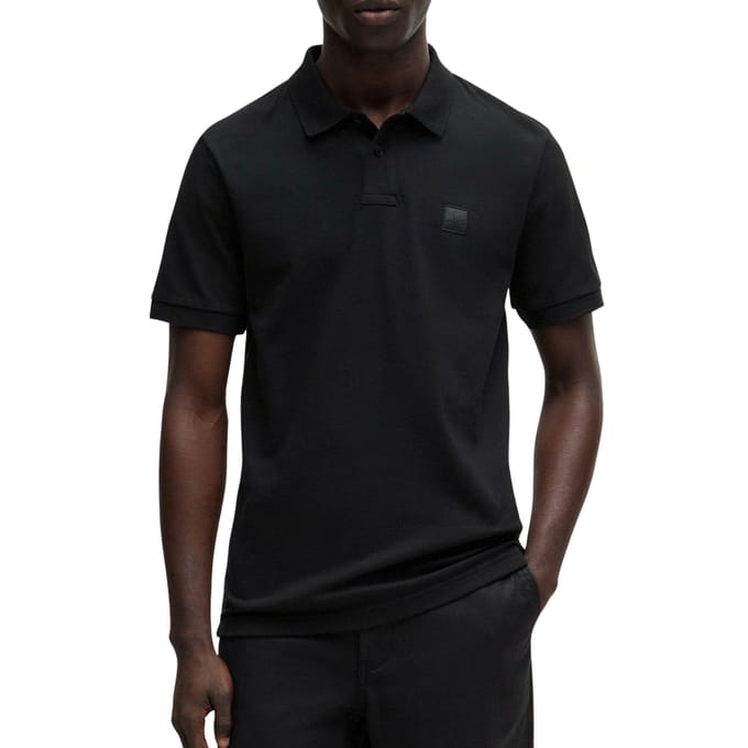 BOSS Orange Passenger Heren Stretch-Katoen Slim-Fit Polo met Logo Patch NOS