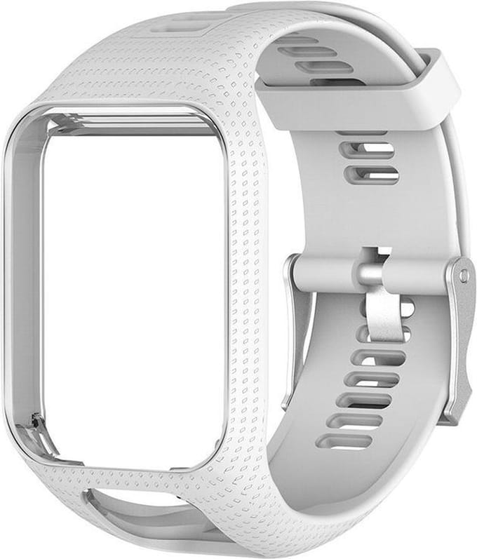KELERINO. Siliconen bandje geschikt voor TomTom Runner/Spark modellen - Wit