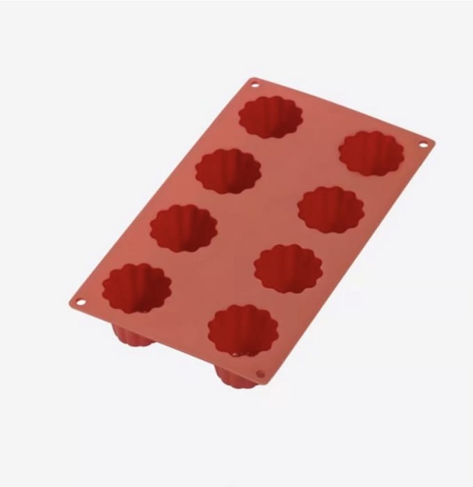 Lékué Silicone Cake Mould 8 holes, Rood