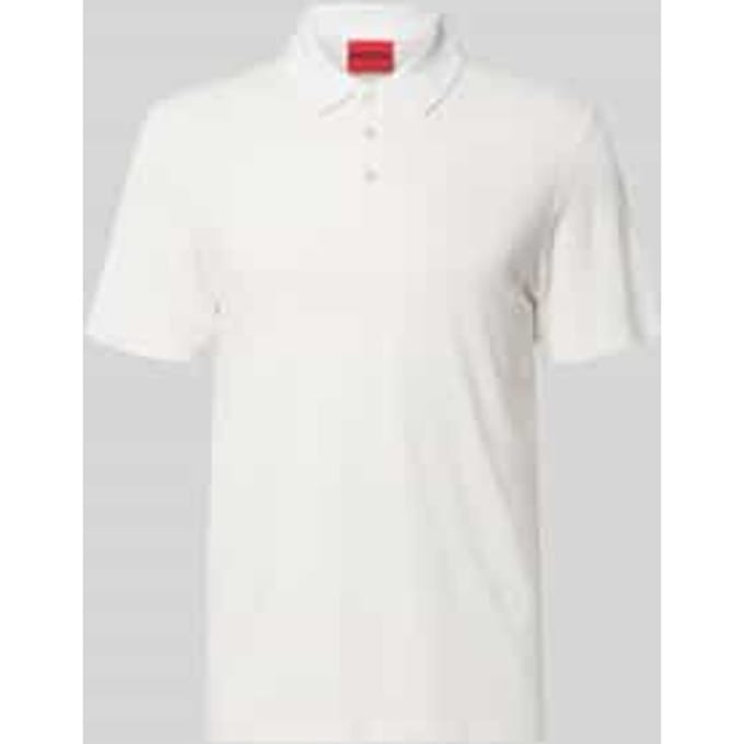 slim fit poloshirt van mix van lyocell en linnen model 'DULINEN'