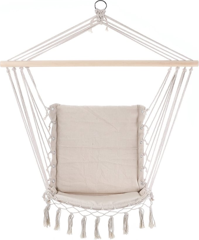 Detex Hangstoel Crème 55x100cm met franjes