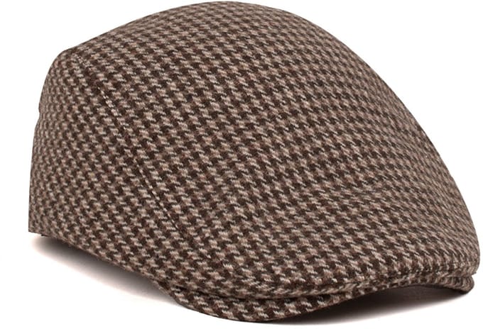 TRESANTI | FOLCO | Pied-de-poule flatcap | bruin
