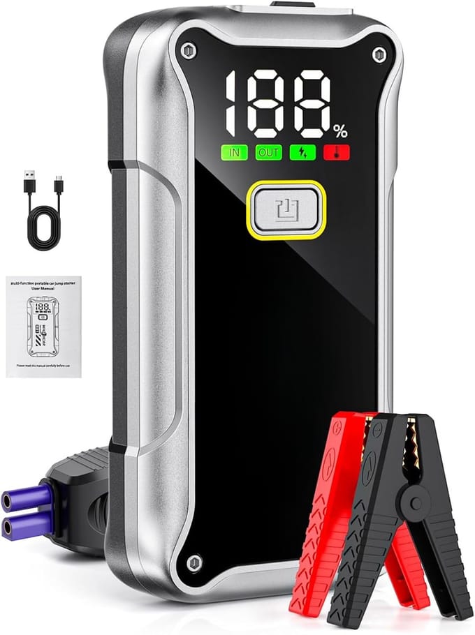 MIRA®Jumpstarter Voor Auto - Jumpstarter - Starthulp - Zwart - 29cm x 11cm x 14cm