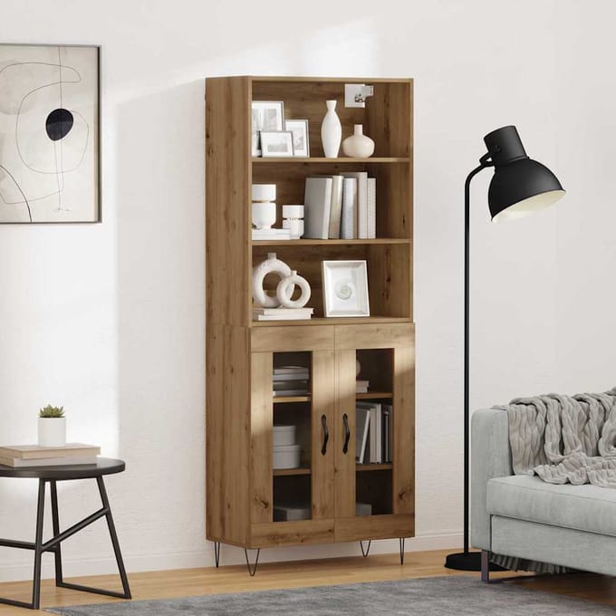 vidaXL - Highboard - 2 - st - Artisan - Eiken - 69,5 - x - 34 - x - 180 - cm
