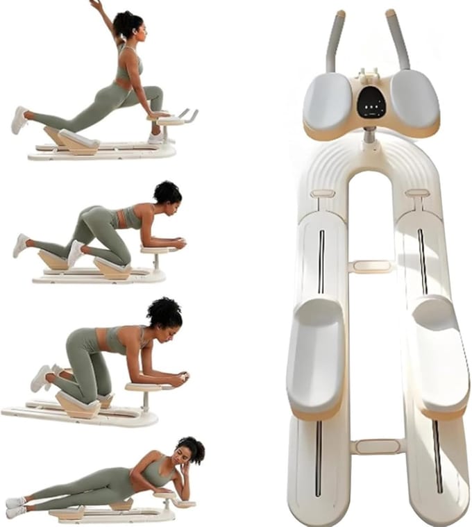 Rugtrainingsapparaat - Core Trainer - Lage Impact Training - 3 Hoogtestanden - 124 x 455 cm - Zwart