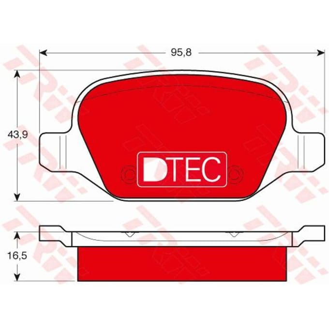 Remblokset TRW GDB1396DTE, achter