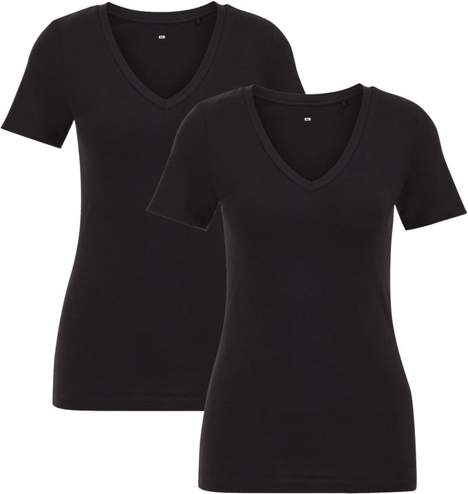 WE Fashion Dames T-shirt met V-hals, 2-pack