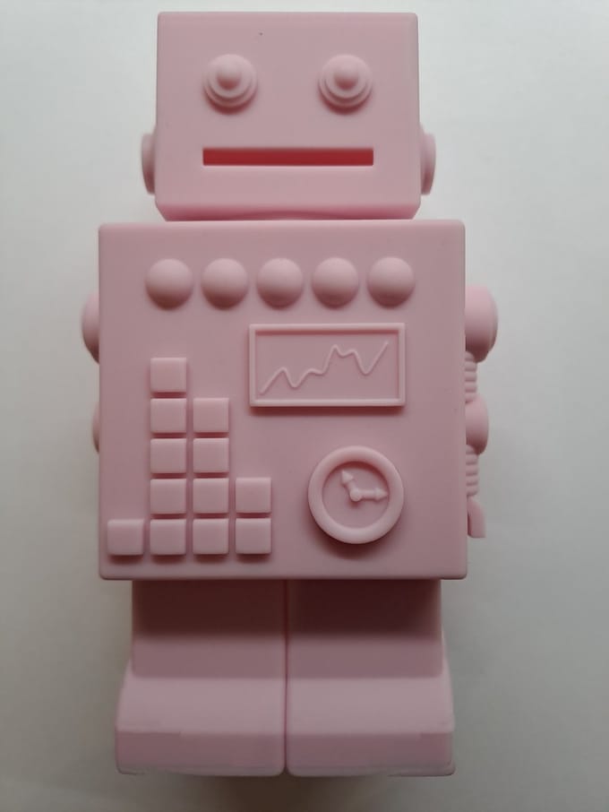 KG Design Robot Spaarpot - Wit siliconen design spaarpot voor kinderen
