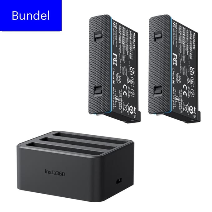 Insta360 X4 Recharge Bundel - 2x Accu met 1x Fast Charging Hub