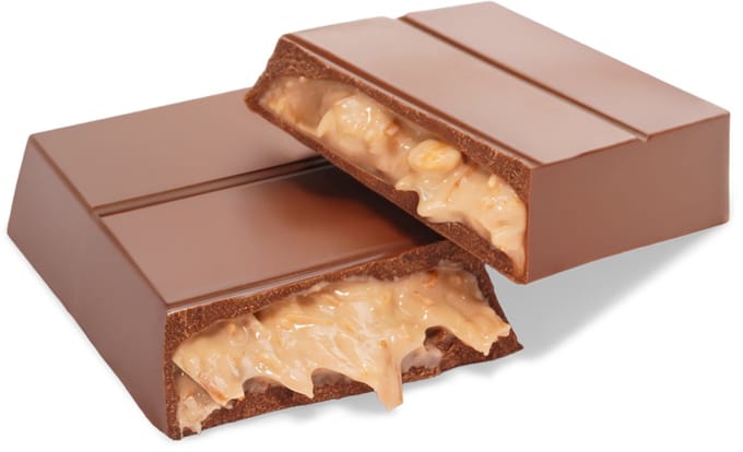 2 x 100 gram — Chocolade Reep Hazelnoot & Crispy