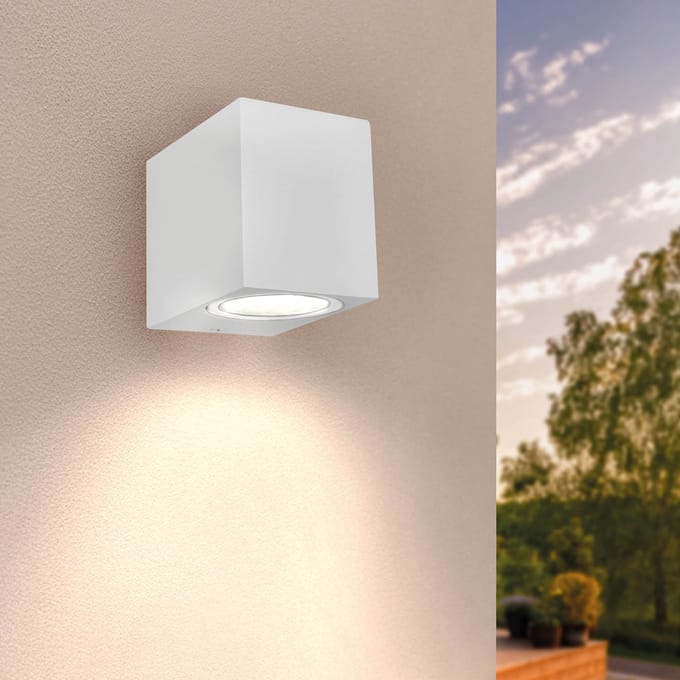 Ledvion - LED Wandlamp San Diego - 3W - 2700K - IP54 - Dimbaar - Wit - GU10