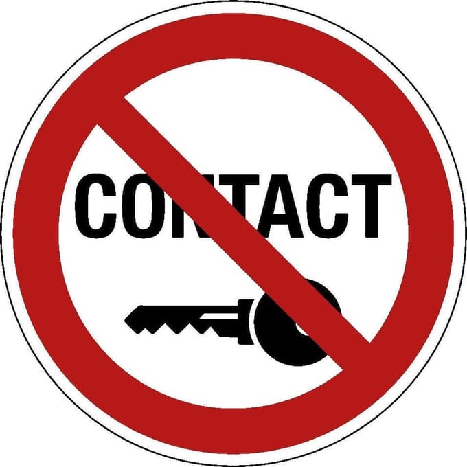 Verboden contact uitzetten - kunststof 100 mm