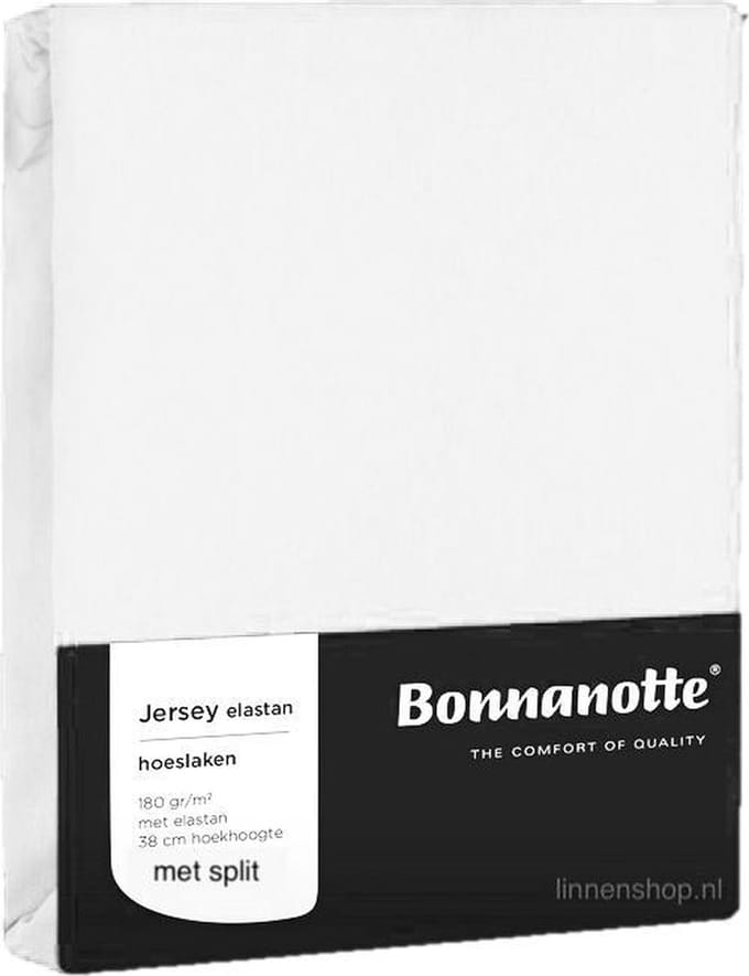 Bonnanotte Hoeslaken Split(topper) Jersey Elastan White 180/200x200/220