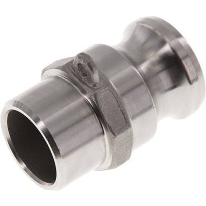Camlock DN 25 (1'') Koppeling RVS met lasuiteinde (33.7 mm) Type F (AS) MIL-C-27487