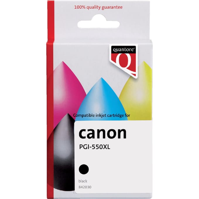 Inktcartridge Quantore alternatief tbv Canon PGI-550XL zwart HC