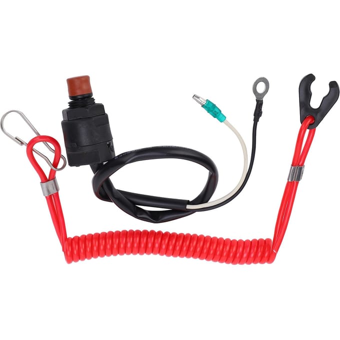 Buitenboordmotor Dood Stop Waterdicht RC Motorboot Boot Noodstop Schakelaar met Lanyard black