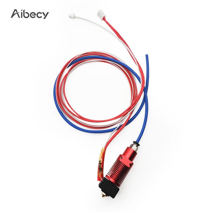 Aibecy 24V Geassembleerde Extruder Hot End Kit 0.4mm Nozzle Verwarmingsblok Siliconen Hoes Compatibel met veelkleurig