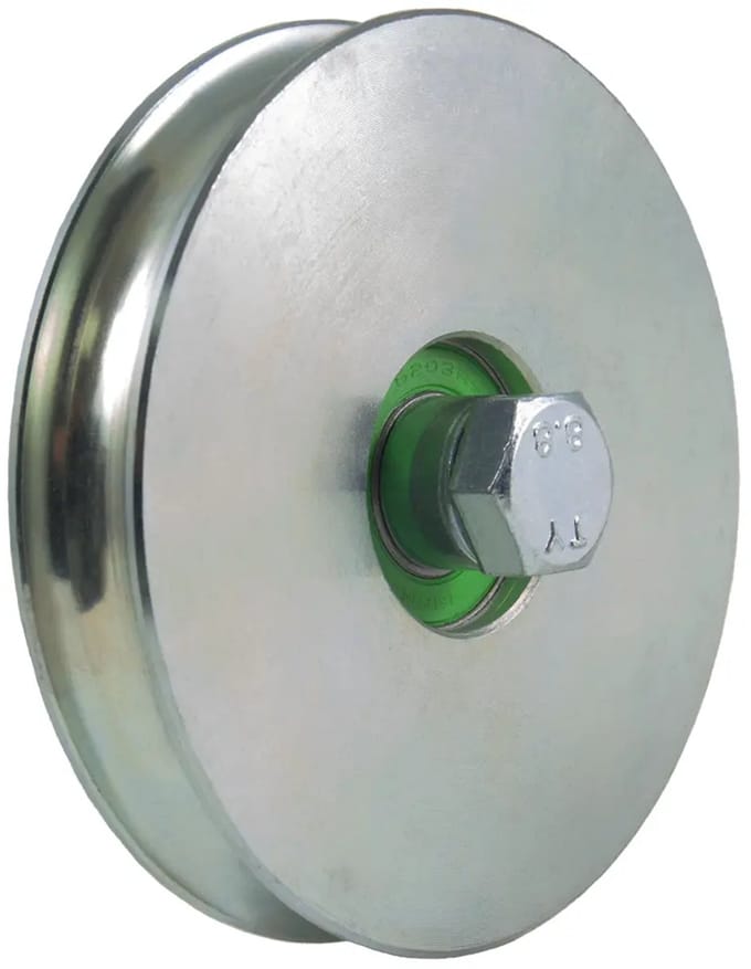 120 mm V-groefschijf met 1 kogellager