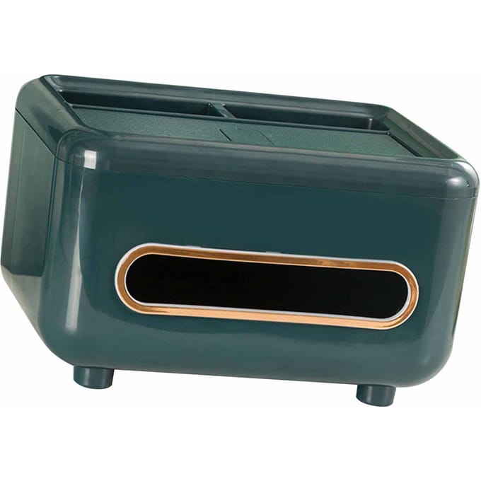 Desktop Tissuebox Multifunctionele Thuis Tissue Dispenser Afstandsbediening Opbergdoos voor Woonkamer Restaurant Donker
