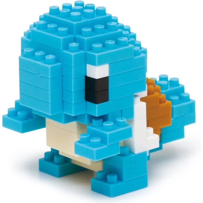 Bandai - Nanoblock - Squirtle - Pokémon - Mini Brick Figuur - Bouwset - Pixel Squirtle Pokémon Figuur Kit - NBPM004