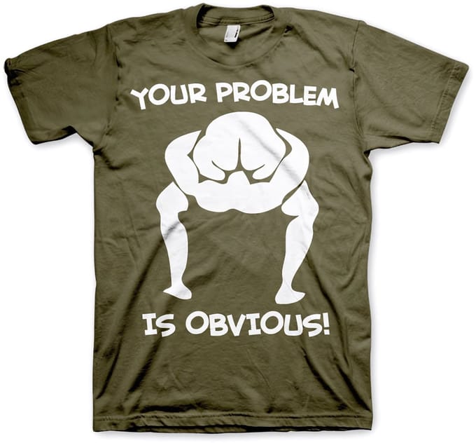 Hybris T-shirt ‘Your Problem Is Obvious’ SH-1-15704-H43-14
