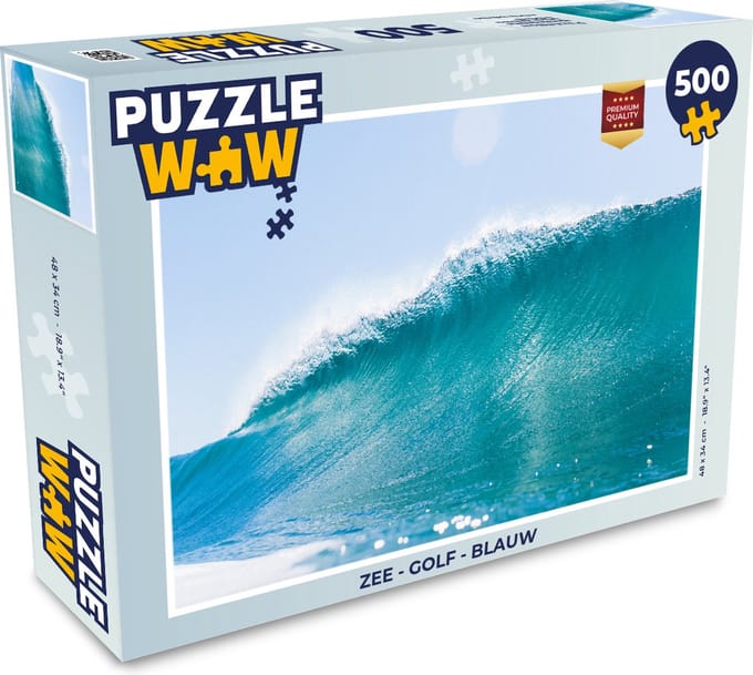Puzzel Zee - Golf - Blauw - Legpuzzel - Puzzel 500 stukjes