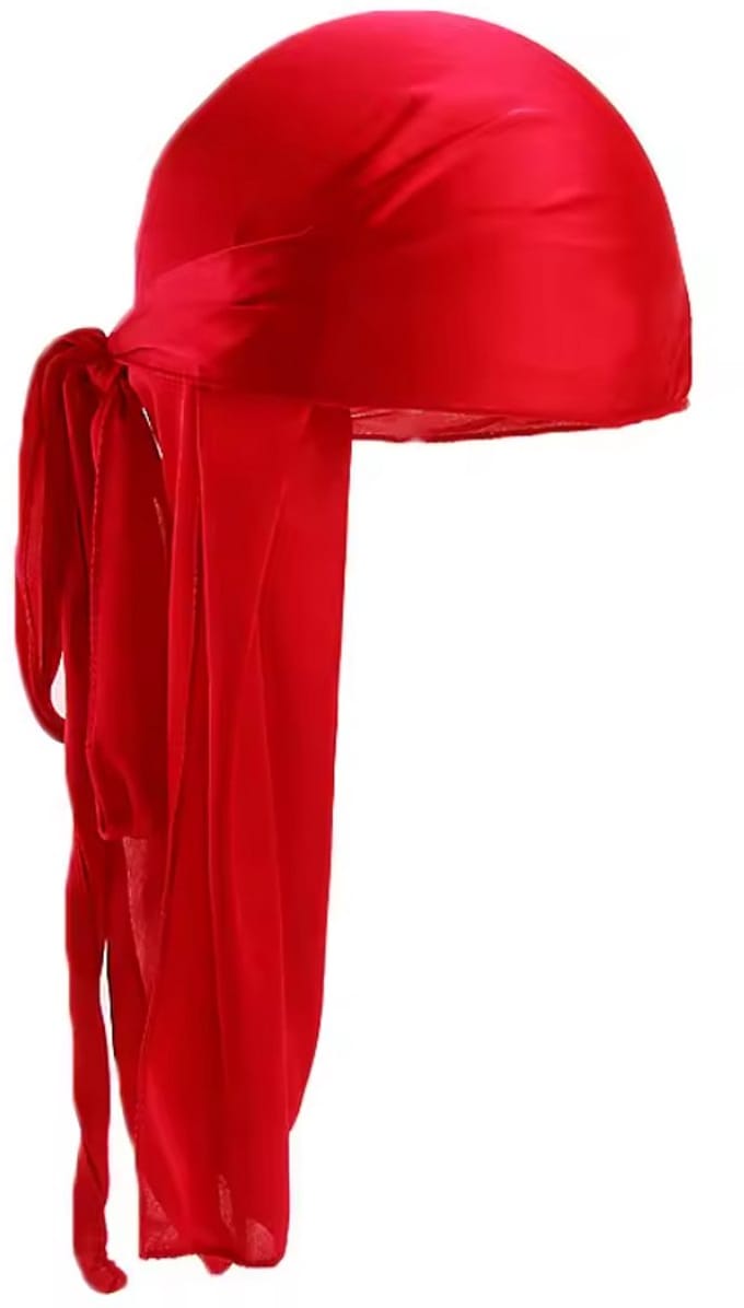 New Age Devi - Durag - Rood - Hoofddeksel - Hoofddoek - Silky durag - Wave cap - Haarnet - Haardeksel