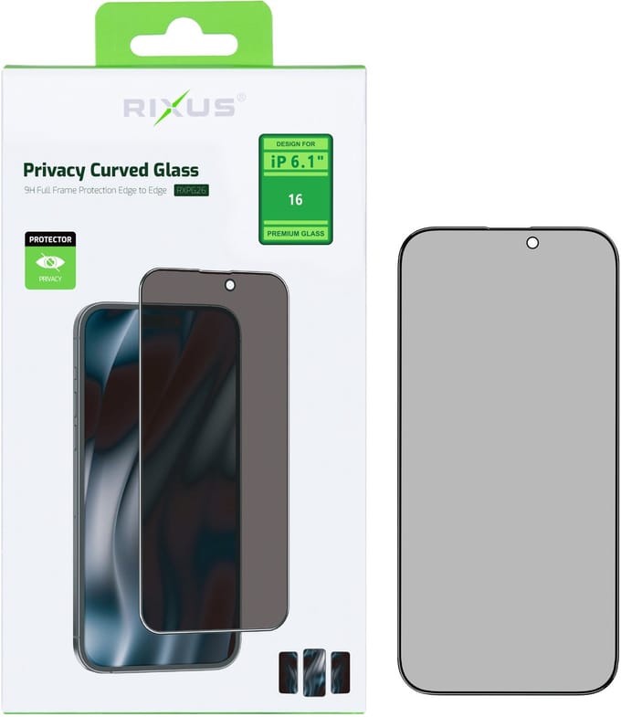 Rixus Privacy Full Curved Edge Tempered Glass For Apple iPhone 16