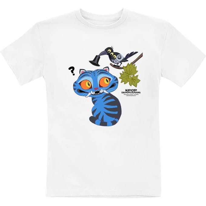 KPop Demon Hunters - Anime T-shirt voor kinderen - Derpy And Sussie Hat - voor meisjes - wit
