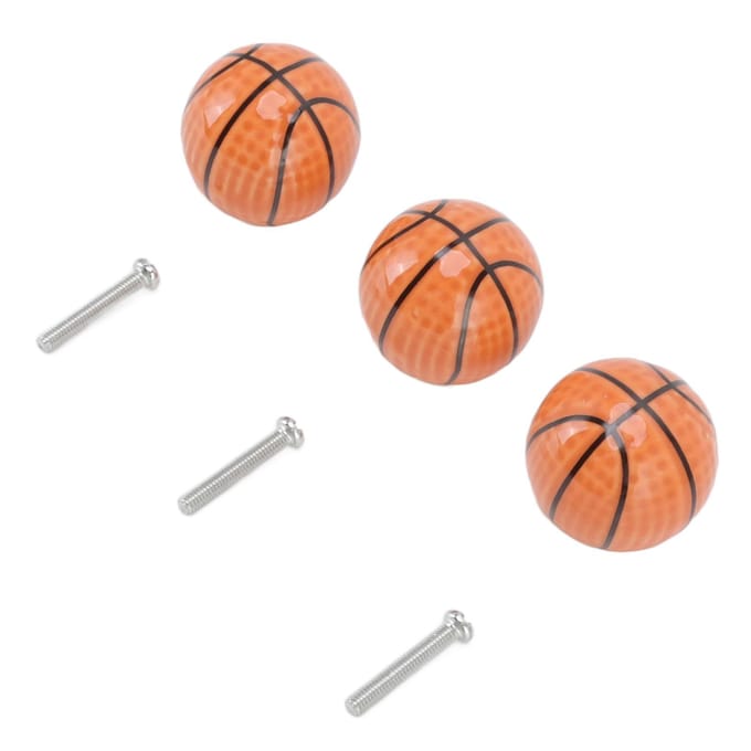 3 Set Meuble de Basketball Cuisine Maison Boutons Type Boule Trou Unique Tiroir Poignée Céramique