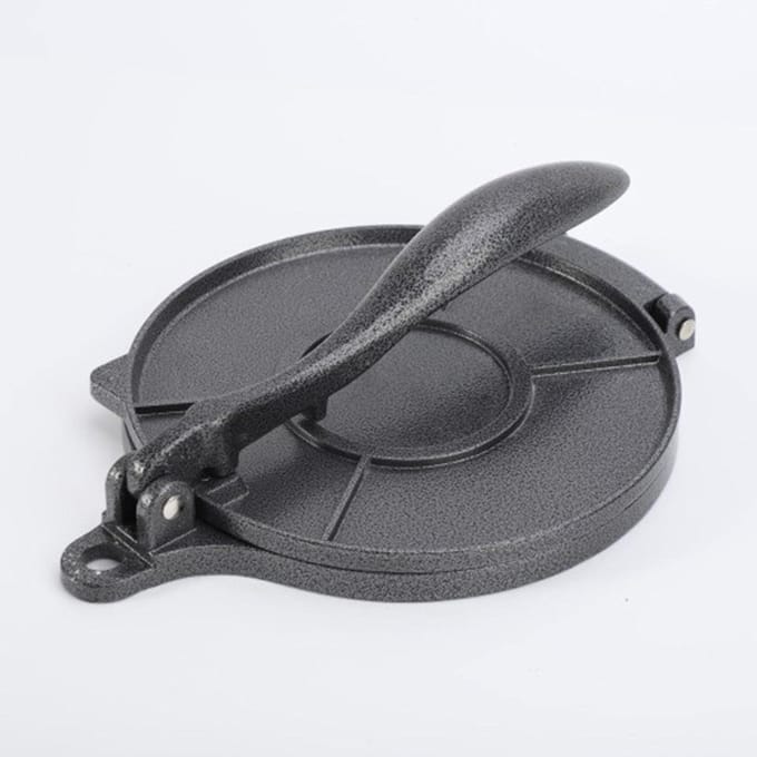 Tortilla Maker - Deegpers Pannenkoek - Zelfgemaakte Wraps - Duurzaam Aluminium - 16 cm Set - Zwart