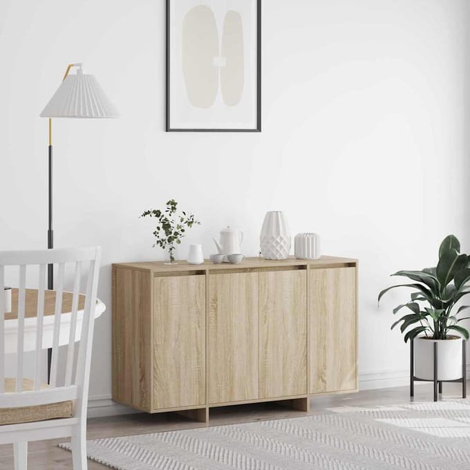 vidaXL - Dressoir - Sonoma - Eik - 120 - x - 41 - x - 75 - cm - Bewerkt - hout