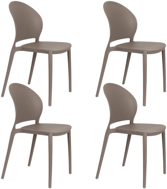 ANLI STYLE Outdoor Chair Sjoerd Grey - set van 4