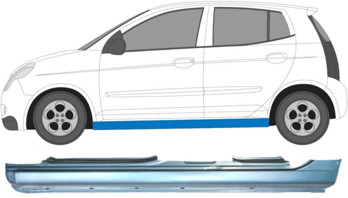 Volledige dorpel voor Kia Picanto 2004-2011 / Links