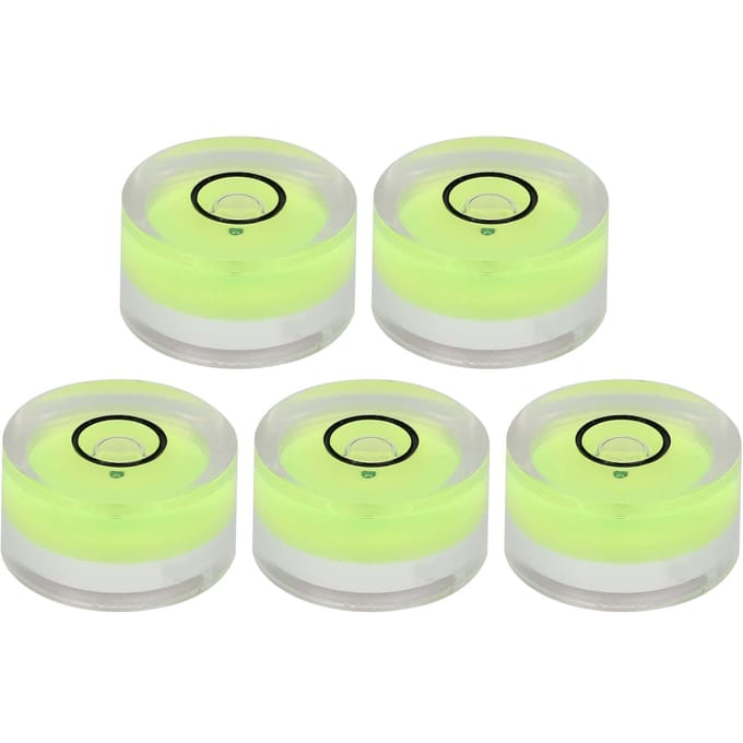 5 stuks 15 mm Diameter Meetinstrument Mini Rond Waterpasje voor Balansweegschaal beige