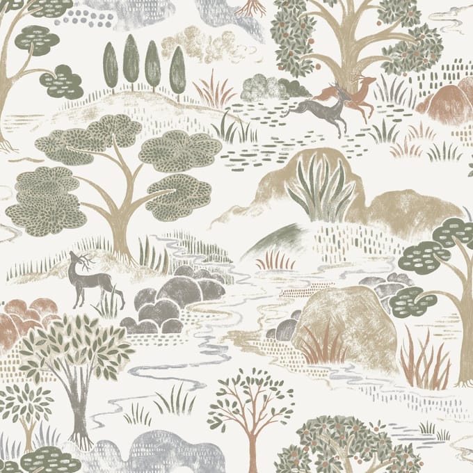 Boråstapeter Vliesbehang 5525 - Swedish Grace - Botanisch Wit - 53cm x 10.05m