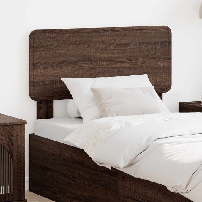 vidaXL - Hoofdbord - Bruin - Eiken - Bewerkt - hout