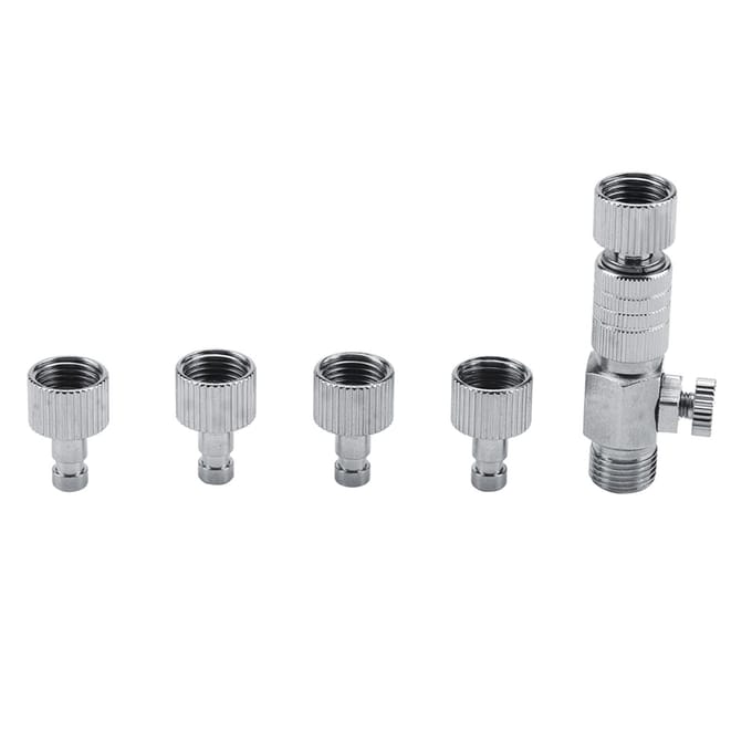 Koppelstuk Adapter Airbrush Luchtslang Snelkoppeling Set 1 8   Fittingen Onderdeel met 4 Fittingen gray
