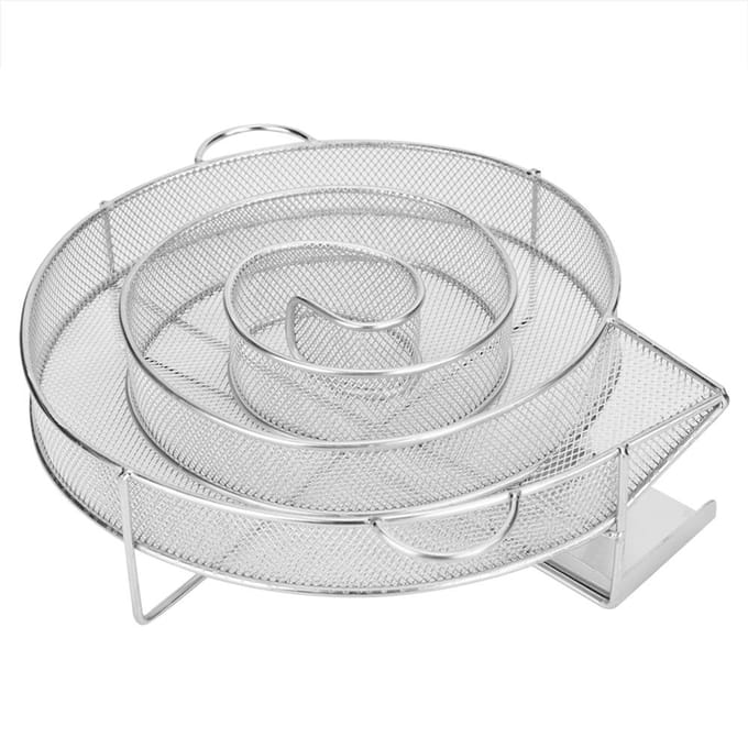 BBQ Zalm Vlees Brand Ronde RVS Koude Rook Generator white