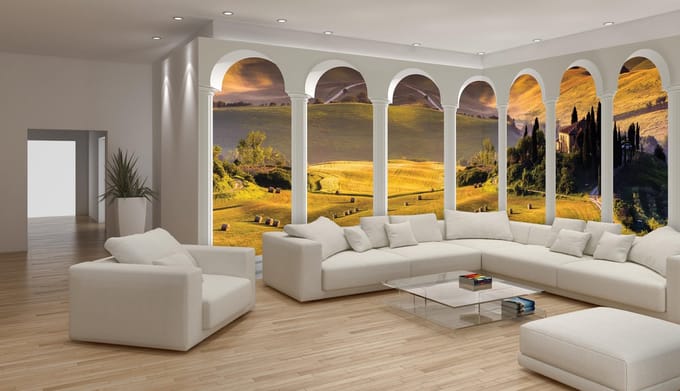 Fotobehang Vlies Natuur | Geel | GROOT 832x254cm