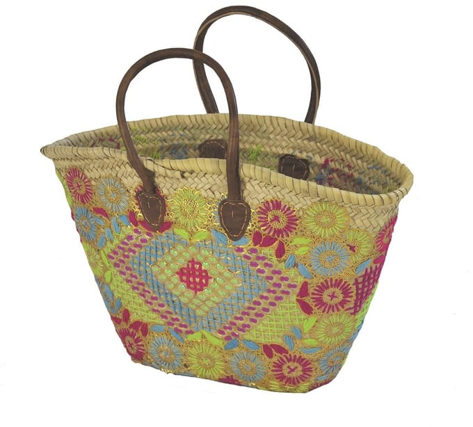 Boodschappentas met gele accenten