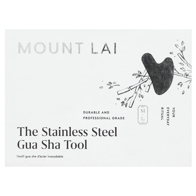 Mount Lai, outil gua sha en acier inoxydable, 1 pièce white