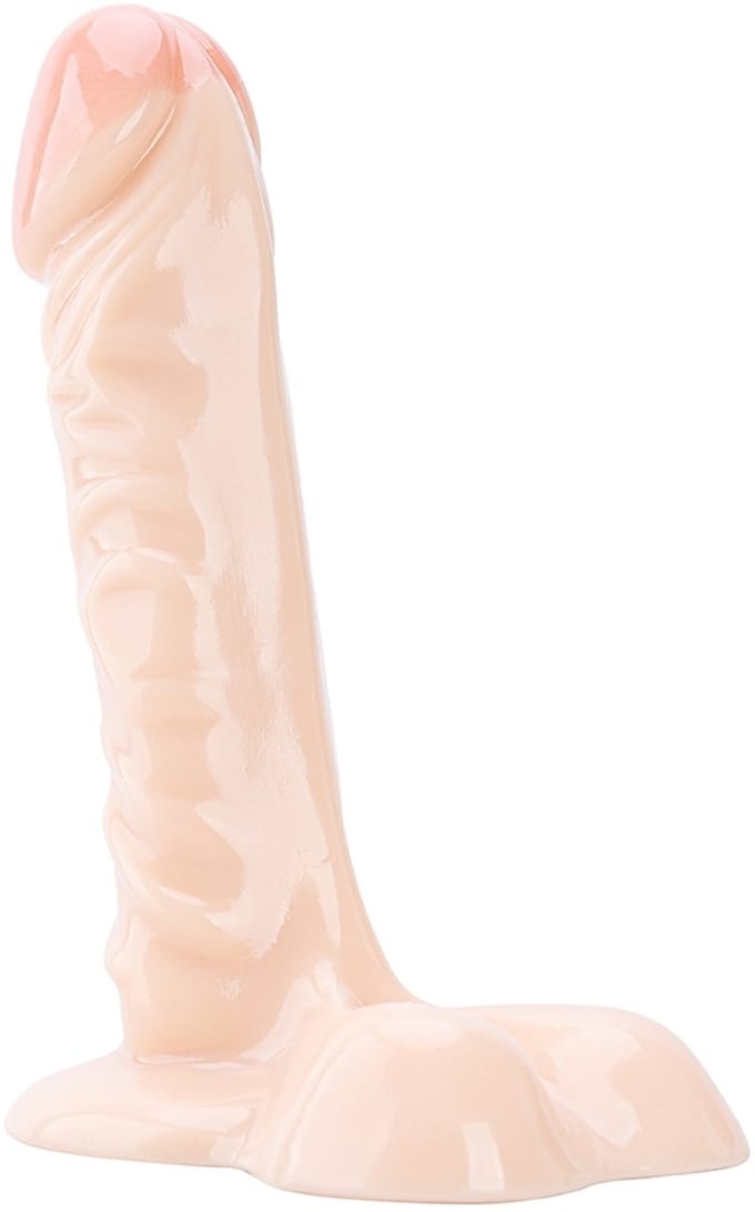 Being Fetish - PVC Dildo met Platte Voet - 20 cm - Lichte Huidskleur