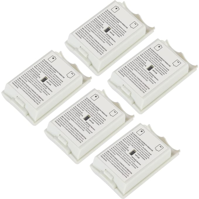 5 STUKS Universele Vervangende Batterij Shell Case Cover Kit voor XBOX 360 Controller (Wit) wit