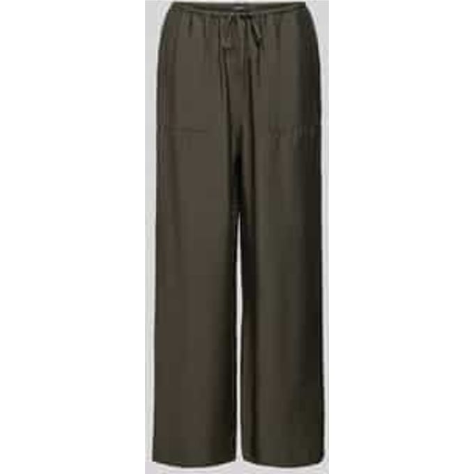Wide leg broek met verkort model, model 'Crinka'