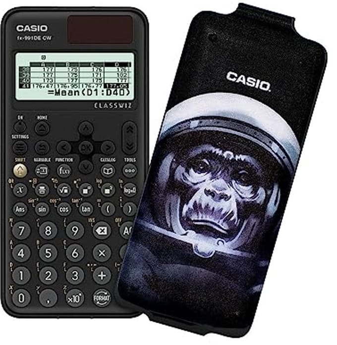 Technische wetenschappelijke rekenmachine met artcase 'space monkey' - Limited Edition